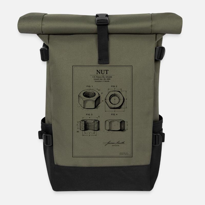 Nut Patent Blueprint - Rolltop Rucksack - Olive/Schwarz