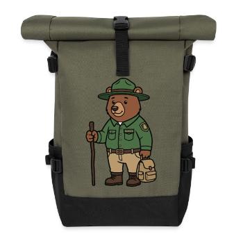 bear ranger - Roll Top Backpack - olive/black - Front