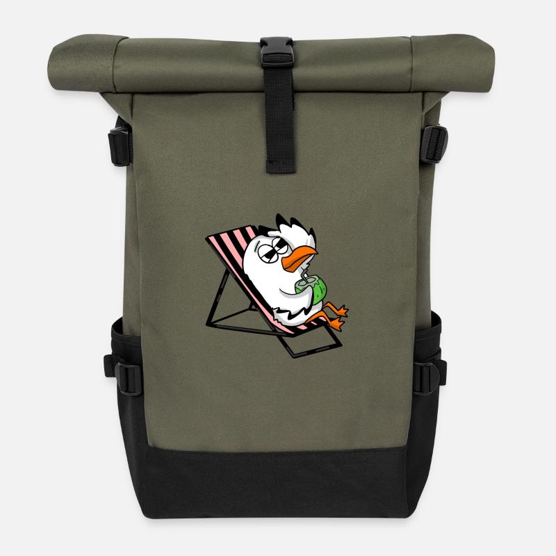 Möwe - Rolltop Rucksack - Olive/Schwarz