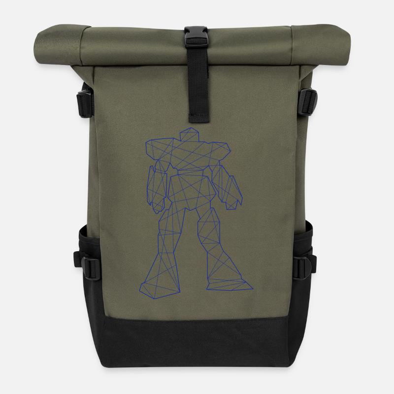 Roboter - Rolltop Rucksack - Olive/Schwarz