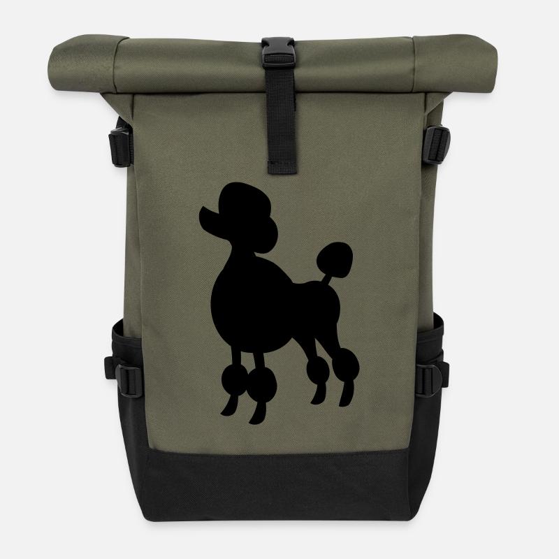 poodle - Sac à dos roll top - olive/noir