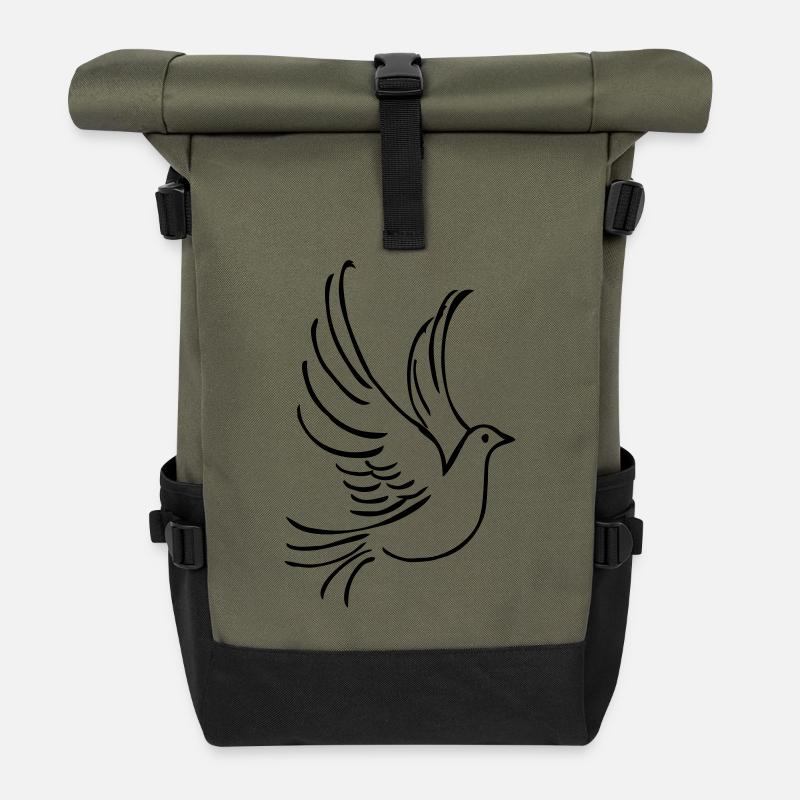 taube - Rolltop Rucksack - Olive/Schwarz