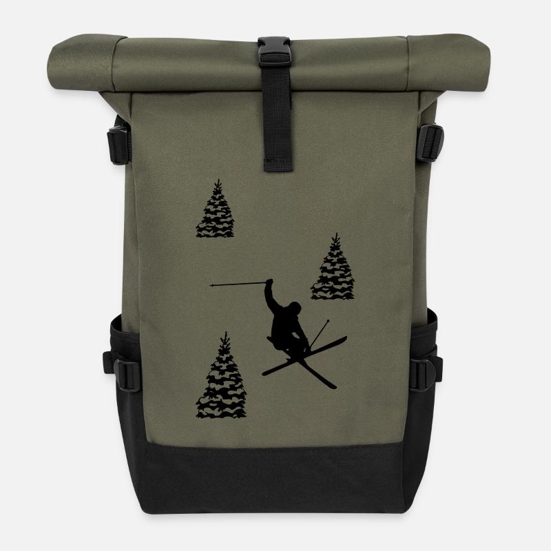 ski - Rolltop Rucksack - Olive/Schwarz