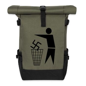 Racism sucks - Roll Top Backpack - olive/black - Front