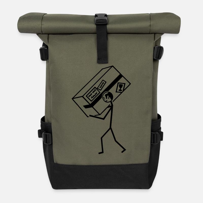 Paketbote - Rolltop Rucksack - Olive/Schwarz