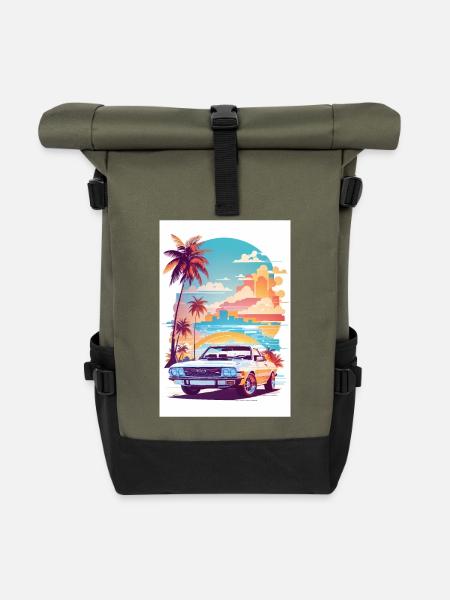 Muscle-Car - Rolltop Rucksack - Olive/Schwarz