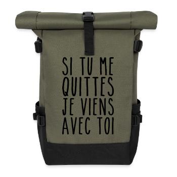 I'm Coming With You - Valentine's Day Humor - Roll Top Backpack - olive/black - Front