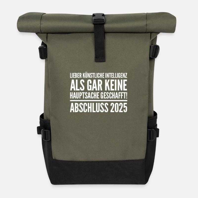 Abi Shirt 25 - Roll Top Backpack - olive/black