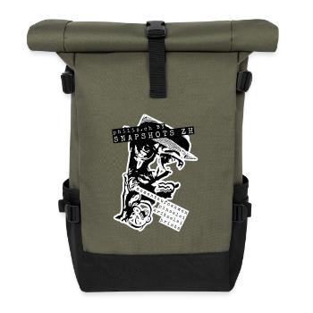 snapshots - Rolltop Rucksack - Olive/Schwarz - Vorne