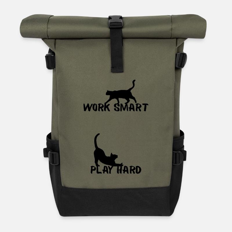 Work smart - Rolltop Rucksack - Olive/Schwarz