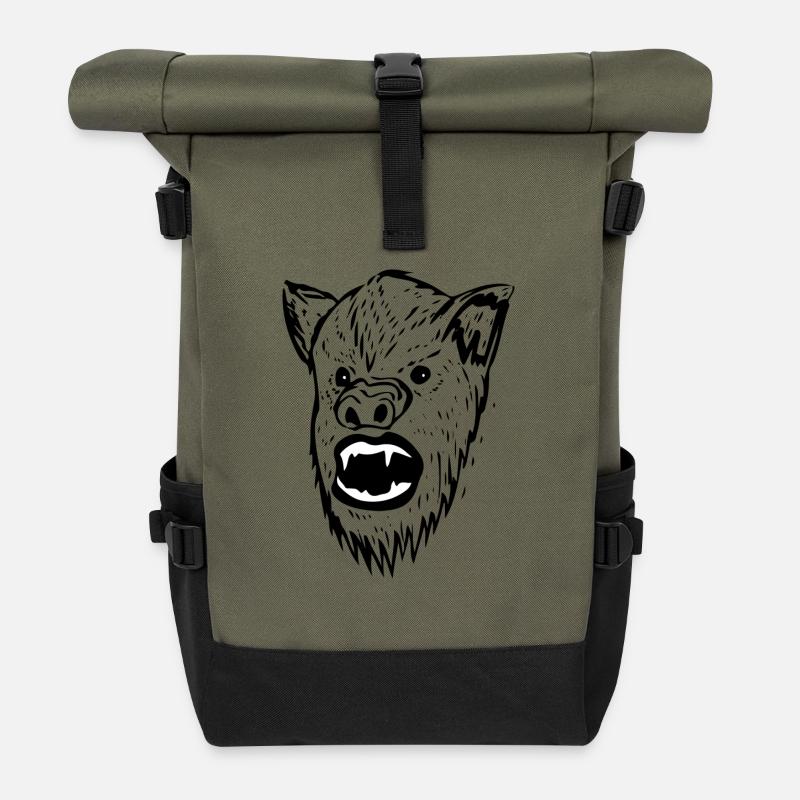 hallowee n467 - Sac à dos roll top - olive/noir