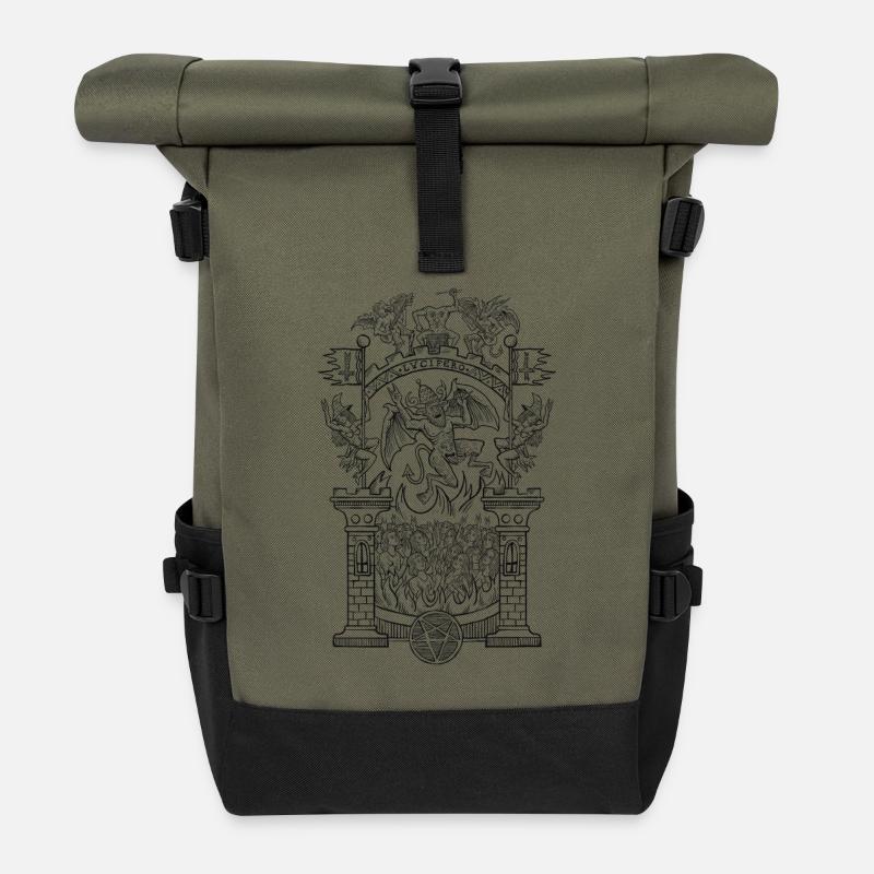 Black Celebration - Rolltop Rucksack - Olive/Schwarz
