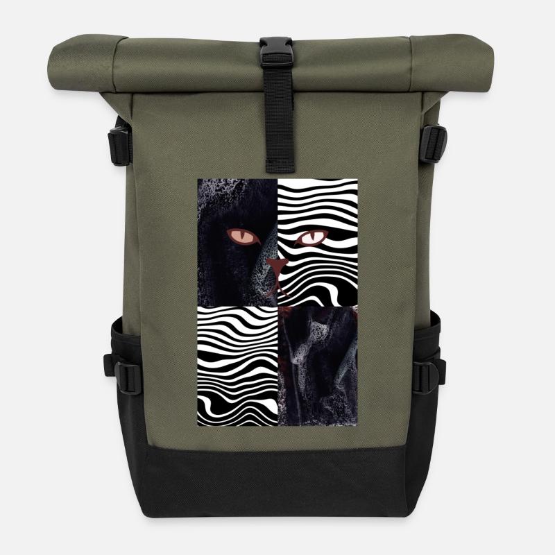 Jusi - Rolltop Rucksack - Olive/Schwarz
