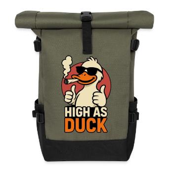 High as Duck - THC Ente - Sac à dos roll top - olive/noir - Devant