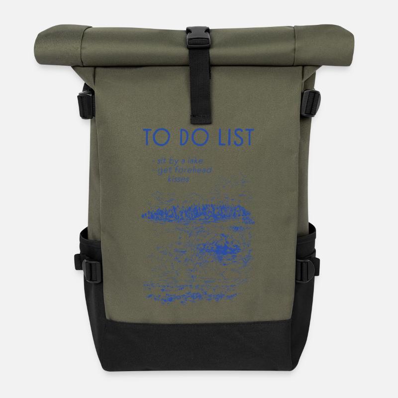 TO-DO-LISTE - Rolltop Rucksack - Olive/Schwarz