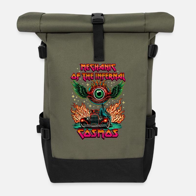 Mechanik des Infernalen Kosmos - Rolltop Rucksack - Olive/Schwarz