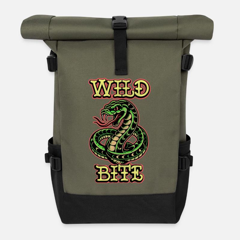 Wilder Biss - Rolltop Rucksack - Olive/Schwarz