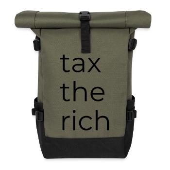 Taxer les riches - Sac à dos roll top - olive/noir - Devant