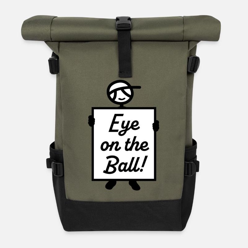 Œil sur la balle - Sac à dos roll top - olive/noir