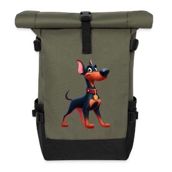 Dobermann 3 - Rolltop Rucksack - Olive/Schwarz - Vorne