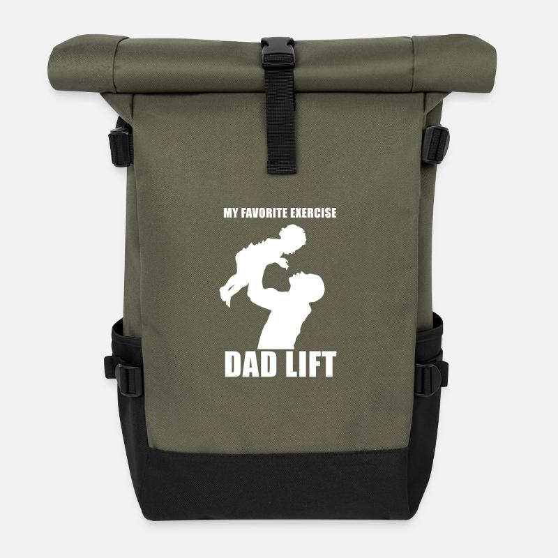 Dad Lift - Rolltop Rucksack - Olive/Schwarz