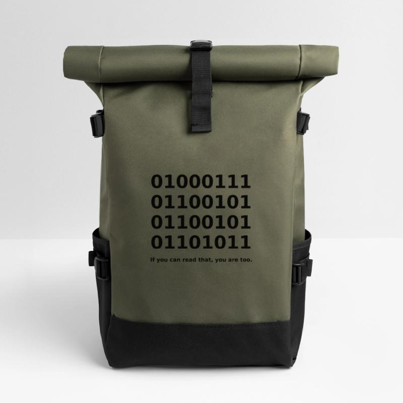 Binary / Binary Code Binary Code Funny T-Shirt Roll Top Backpack