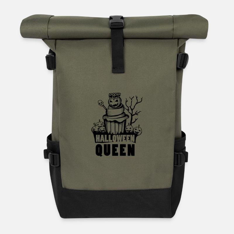 Halloween Queen - Rolltop Rucksack - Olive/Schwarz