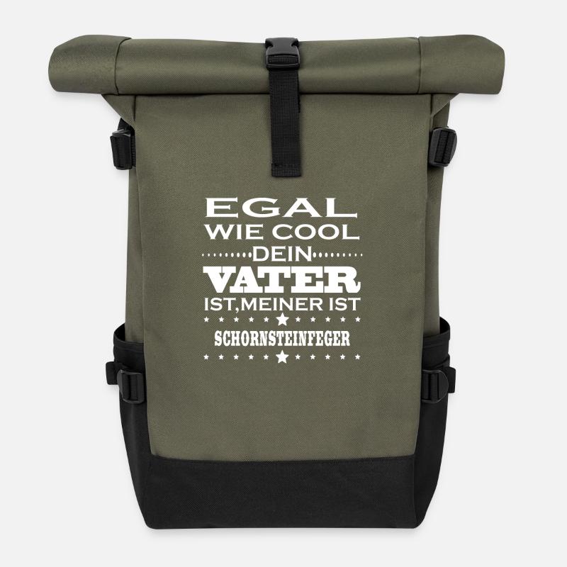 Egal cool vater SCHORNSTEINFEGER - Rolltop Rucksack - Olive/Schwarz