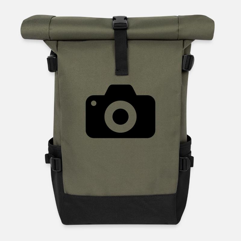 Kamera - Rolltop Rucksack - Olive/Schwarz