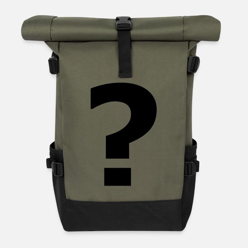 fragezeichen - Sac à dos roll top - olive/noir
