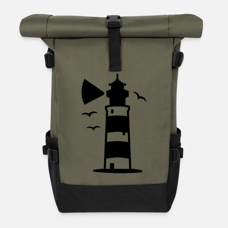 phare - Sac à dos roll top - olive/noir