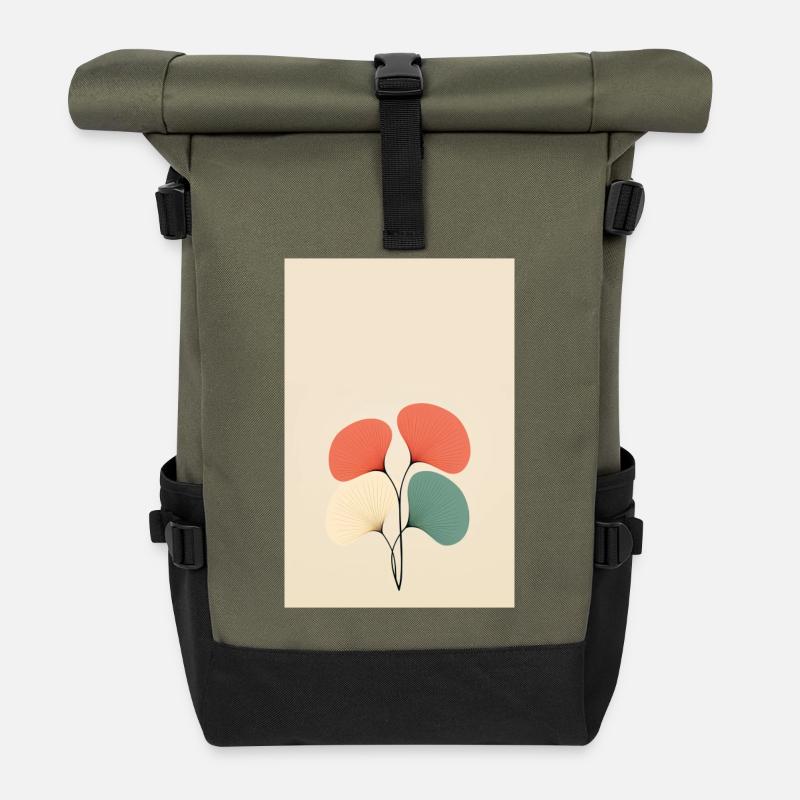 Ginkgo - Rolltop Rucksack - Olive/Schwarz