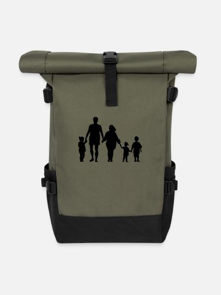 Familie - Rolltop Rucksack - Olive/Schwarz