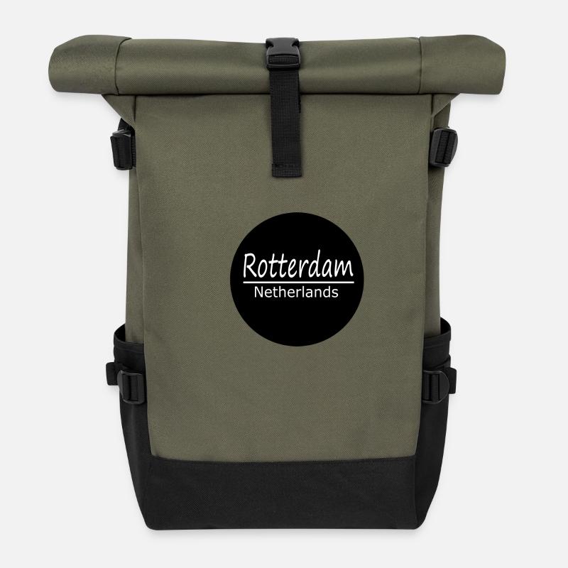 Rotterdam - Rolltop Rucksack - Olive/Schwarz