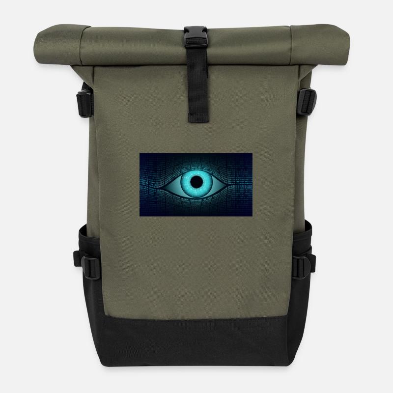 Auge - Rolltop Rucksack - Olive/Schwarz
