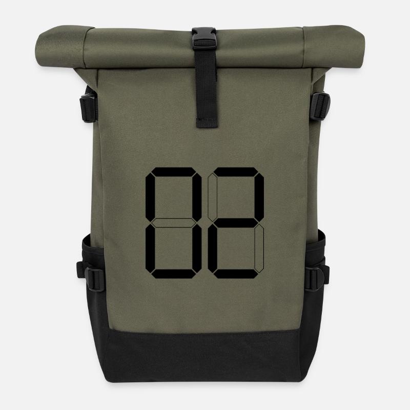 NUMBER 02 Zero Two Birthday Gift Digital - Roll Top Backpack - olive/black