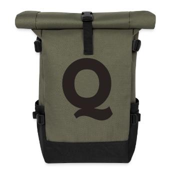 Q - Roll Top Backpack - olive/black - Front