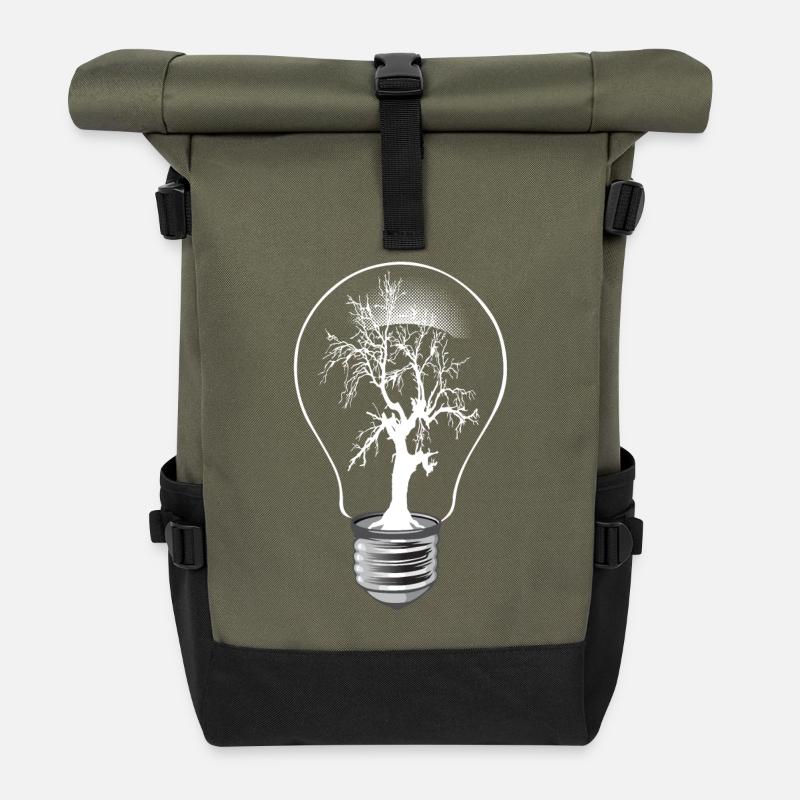 Tree light - Sac à dos roll top - olive/noir
