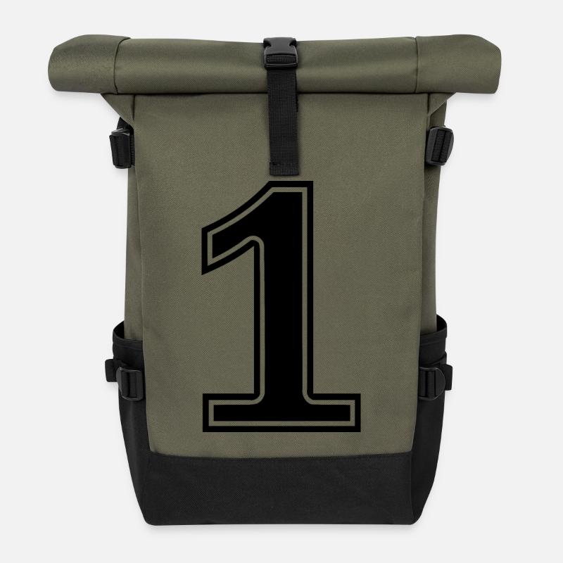 1 - Rolltop Rucksack - Olive/Schwarz