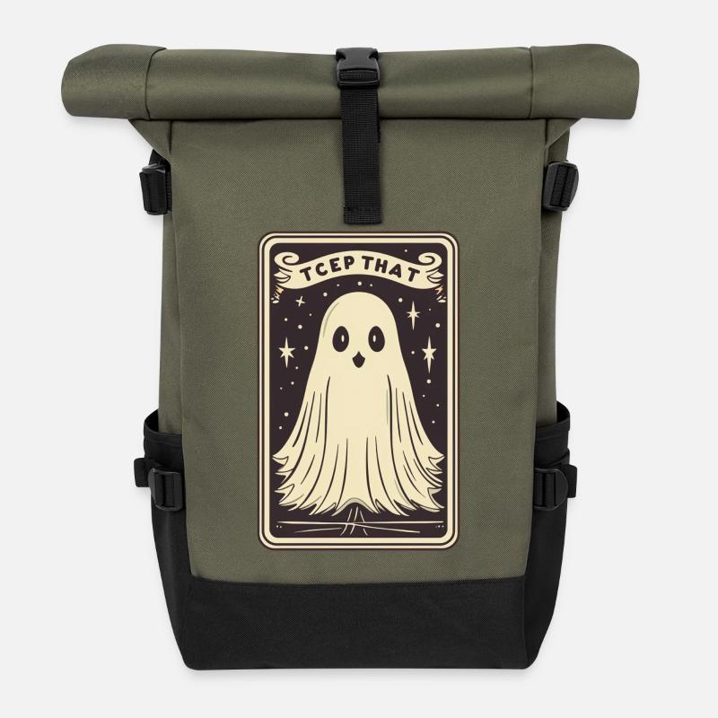 Tarot Card Mind - Roll Top Backpack - olive/black