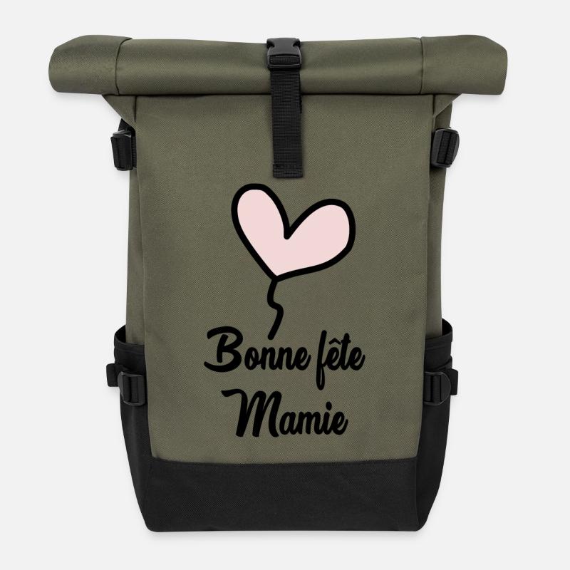 OMA. OMA. MUTTERTAG - Rolltop Rucksack - Olive/Schwarz