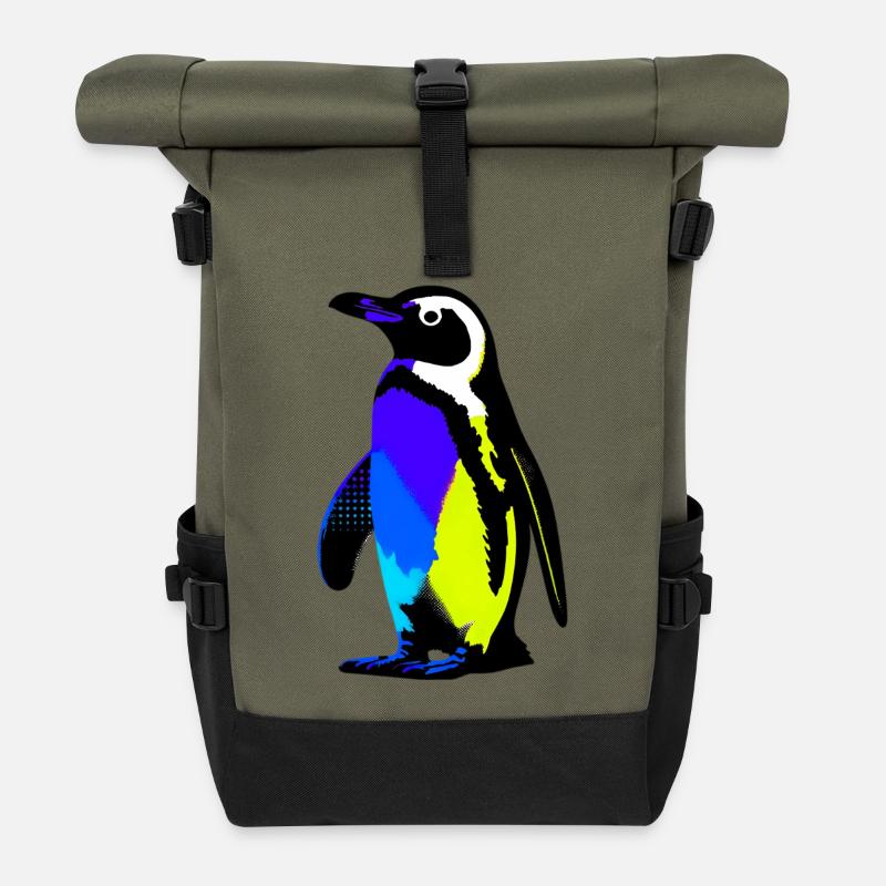 Pinguin - Rolltop Rucksack - Olive/Schwarz