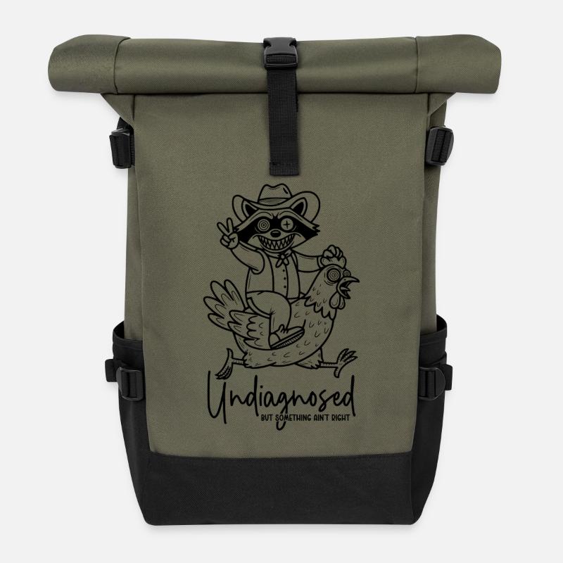 Non diagnostiqué mais quelque chose ne va pas - Sac à dos roll top - olive/noir