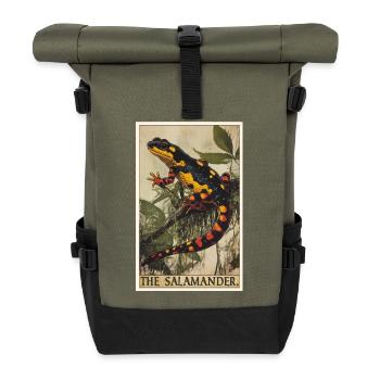 Fire Salamander Salamander - Roll Top Backpack - olive/black - Front