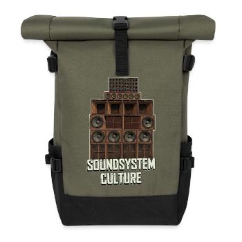 Soundsystem Culture - Roll Top Backpack - olive/black - Front