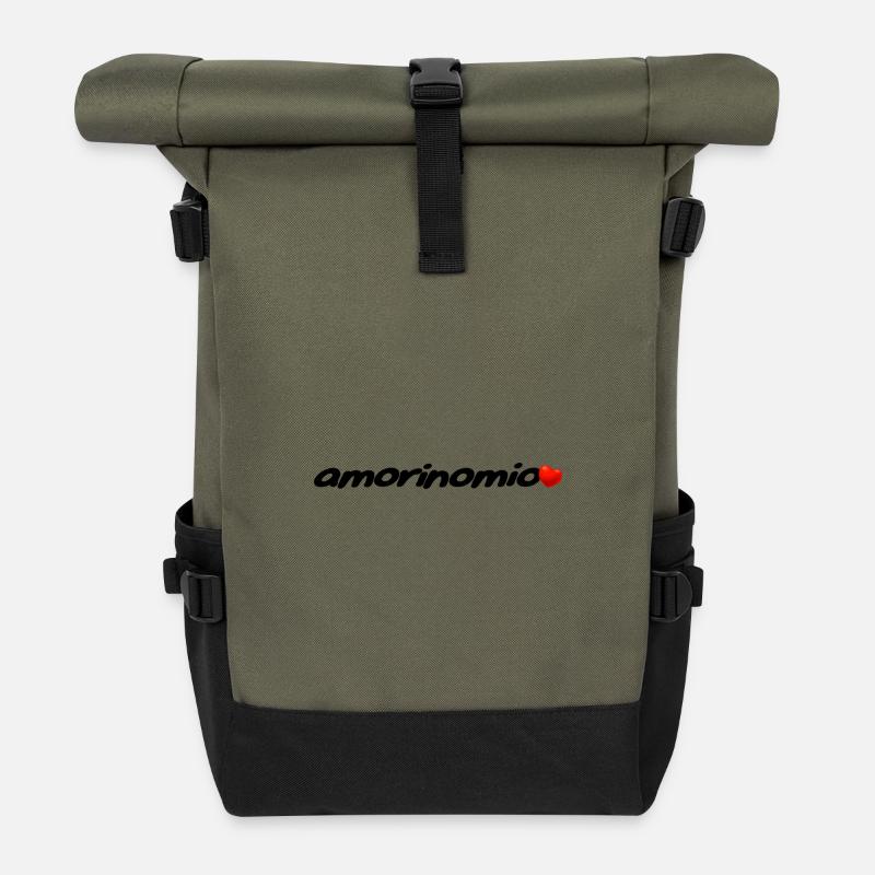 AMORINOMY - Roll Top Backpack - olive/black