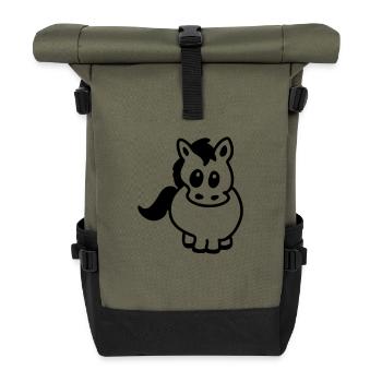 Thick Pony - Line - Roll Top Backpack - olive/black - Front