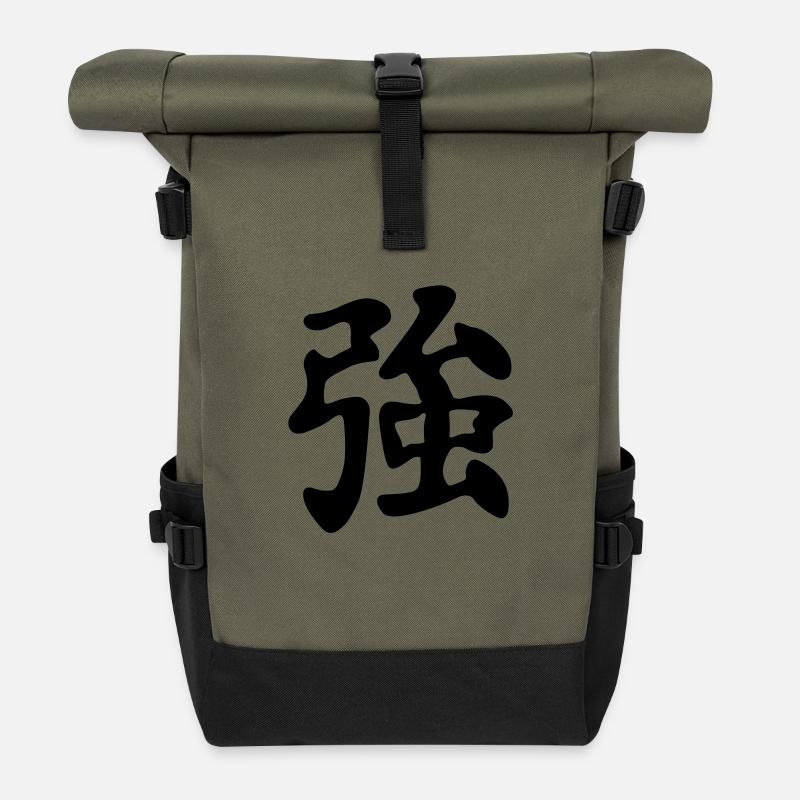 strong - Rolltop Rucksack - Olive/Schwarz