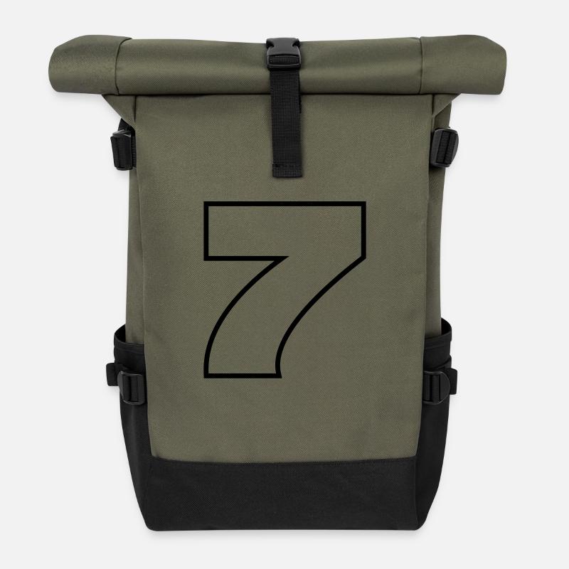 7 - Rolltop Rucksack - Olive/Schwarz