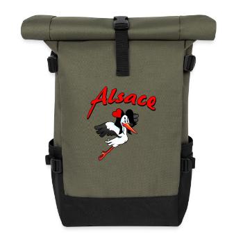 Elsass Sankt Valentin - Rolltop Rucksack - Olive/Schwarz - Vorne
